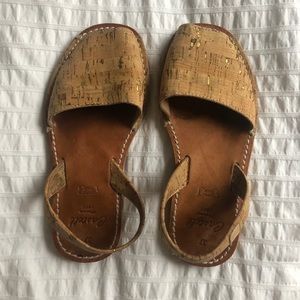 Castell Monorca Avarcas Sandals in Metallic Cork